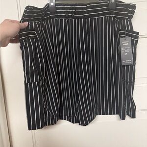 Robert Louis Black Pinstripe Dress Shorts